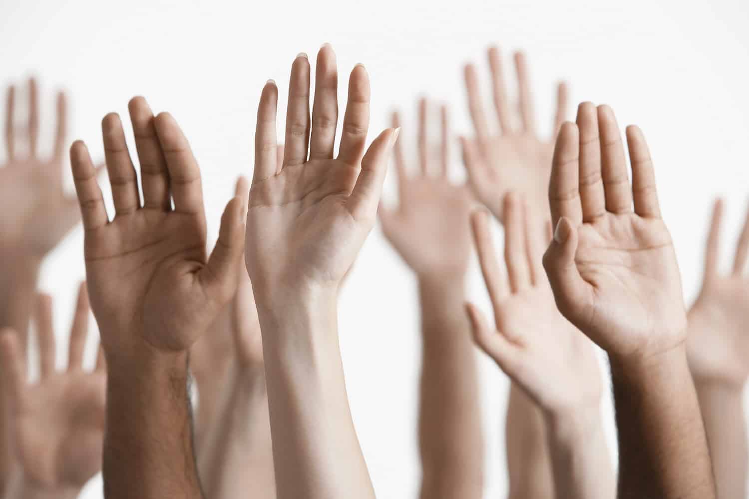 Raised Hands_LR AGM Voting Service UK Engage